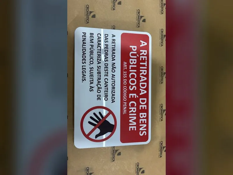 Placa de sinalização em PS 3mm com impressão UV para a Normatel Engenharia — Cromatica Comunicação Visual, Santos/SP